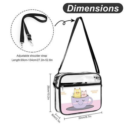 Borsa a Tracolla Trasparente in PVC Personalizzabile con Stampa UV