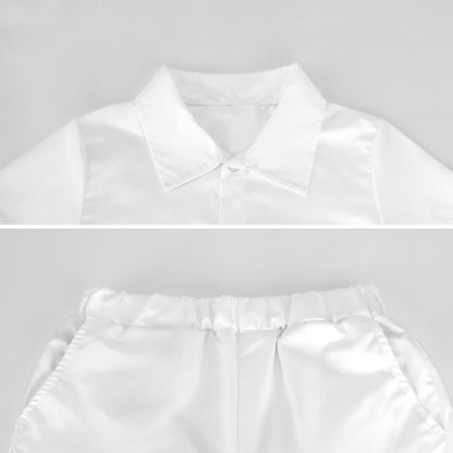 Completo Spiaggia Bambino Personalizzato | Camicia e Shorts | Tessuto Morbido