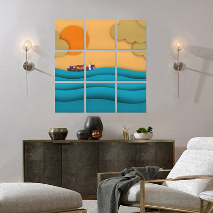 Quadro Componibile 9 Pannelli da Foto | La Tua Arte, un'Esplosione Visiva