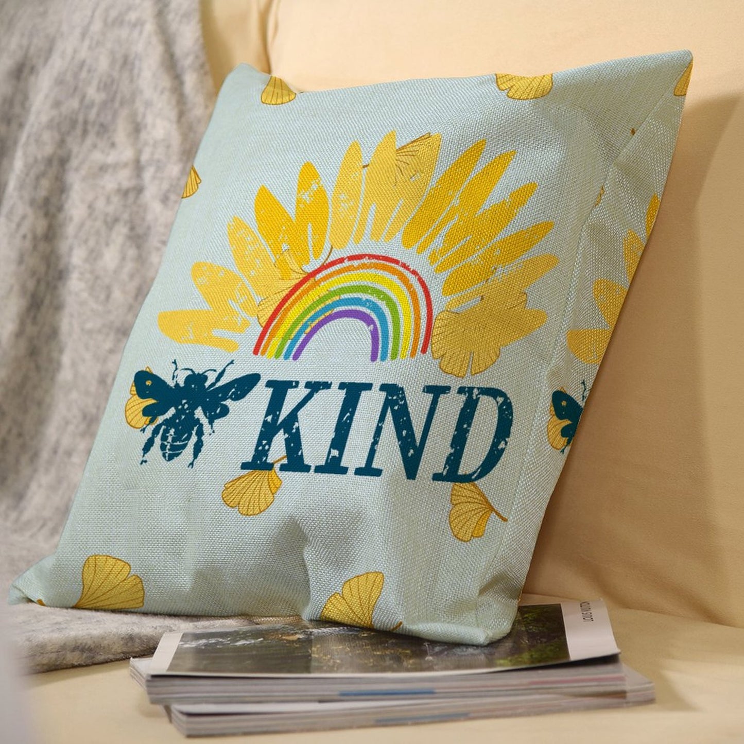 Federa Cuscino Lino 45x45 Personalizzata | Stile Farmhouse Rustico