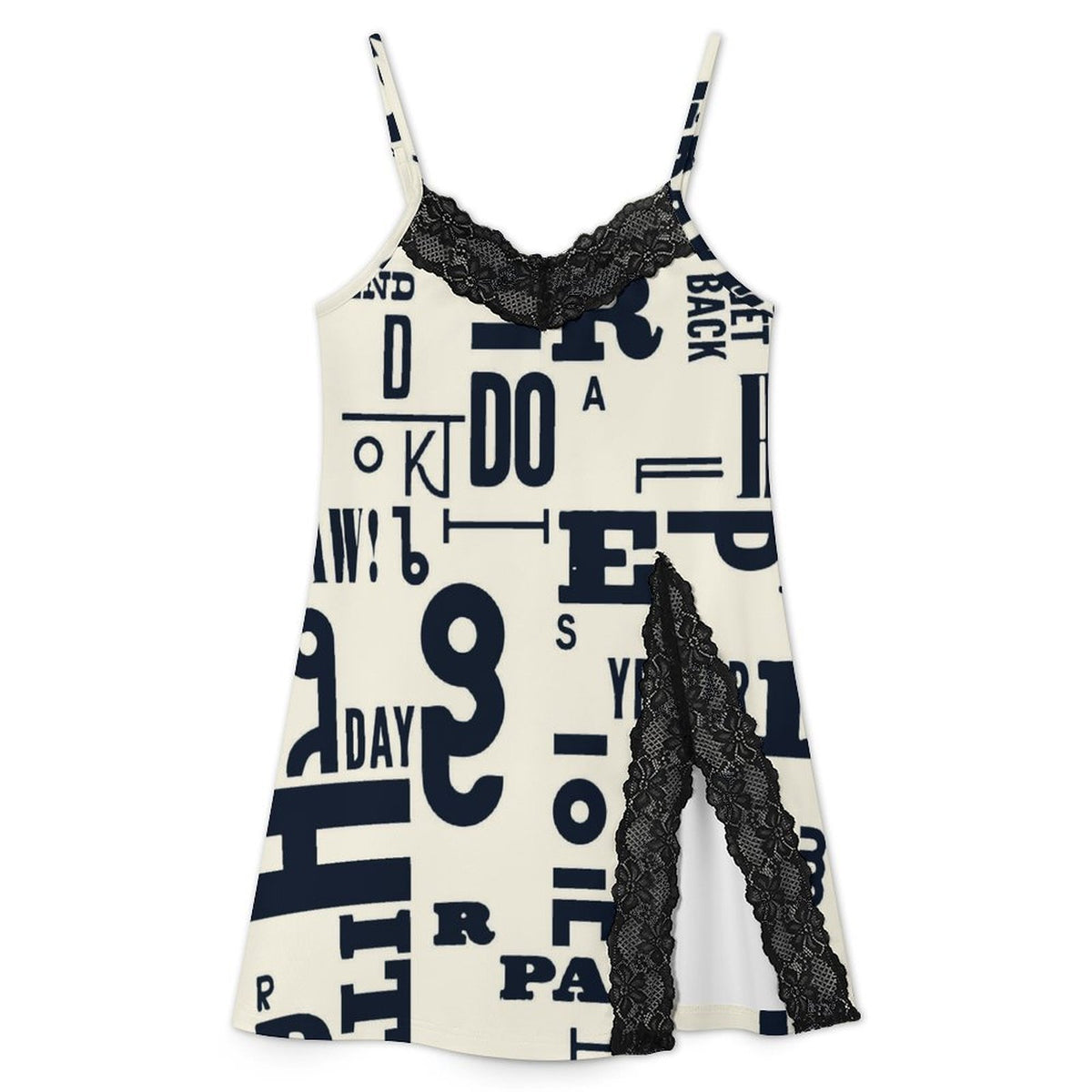 Camicia da Notte Personalizzabile con Pizzo e Spalline Regolabili