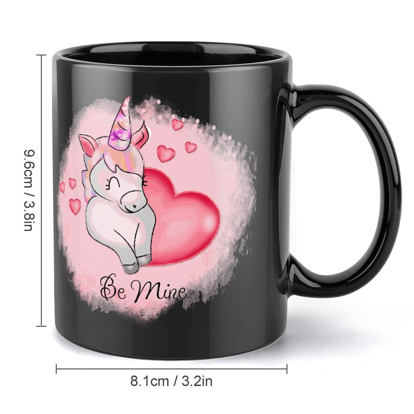 Tazza Nera Personalizzata in Ceramica | Stampa Foto/Testo | Idea Regalo Unica