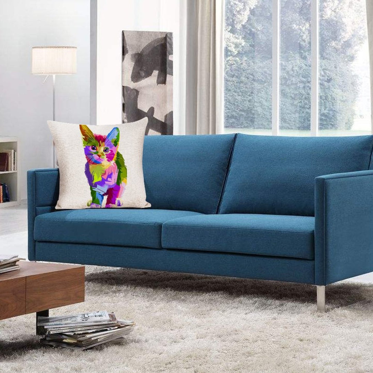 Fodera Cuscino Personalizzata Cotone e Lino | Texture Naturale Farmhouse | 45x45