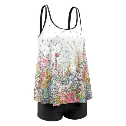 Tankini Personalizzato da Donna | Costume a Due Pezzi con Pantaloncino