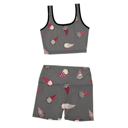 Set Yoga a Costine 2 Pezzi | Crop Top & Shorts Personalizzati (S-2XL)