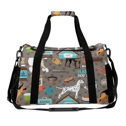 Borsa Weekender Personalizzata in Twill con Tracolla Removibile e Stampa su Misura