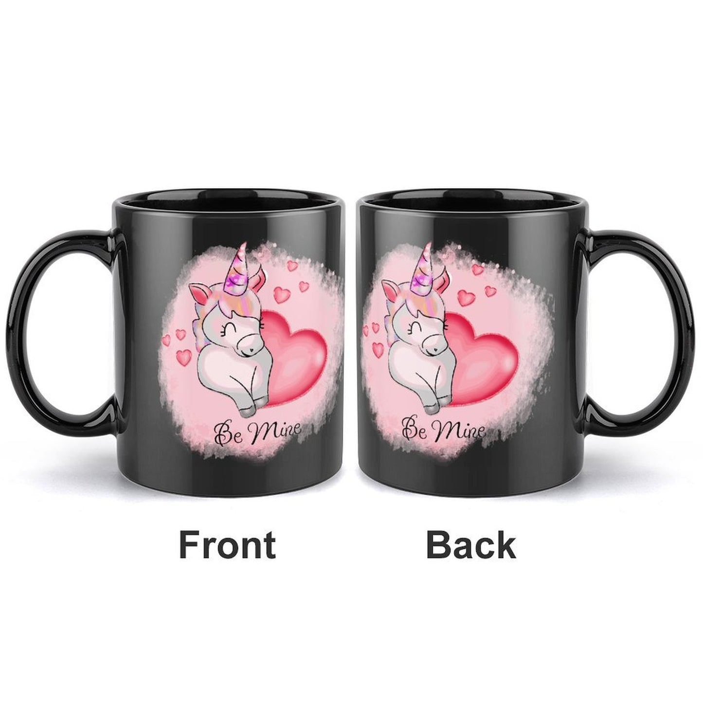 Tazza Nera Personalizzata in Ceramica | Stampa Foto/Testo | Idea Regalo Unica