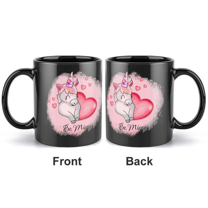 Tazza Nera Personalizzata in Ceramica | Stampa Foto/Testo | Idea Regalo Unica