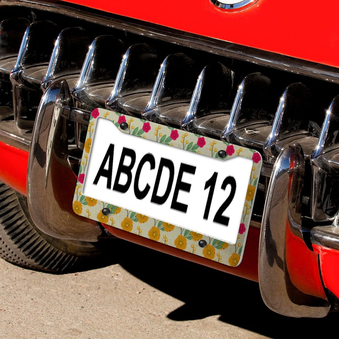 Set 2 Portatarga Personalizzati con Foto | Alluminio Slim per Targa USA