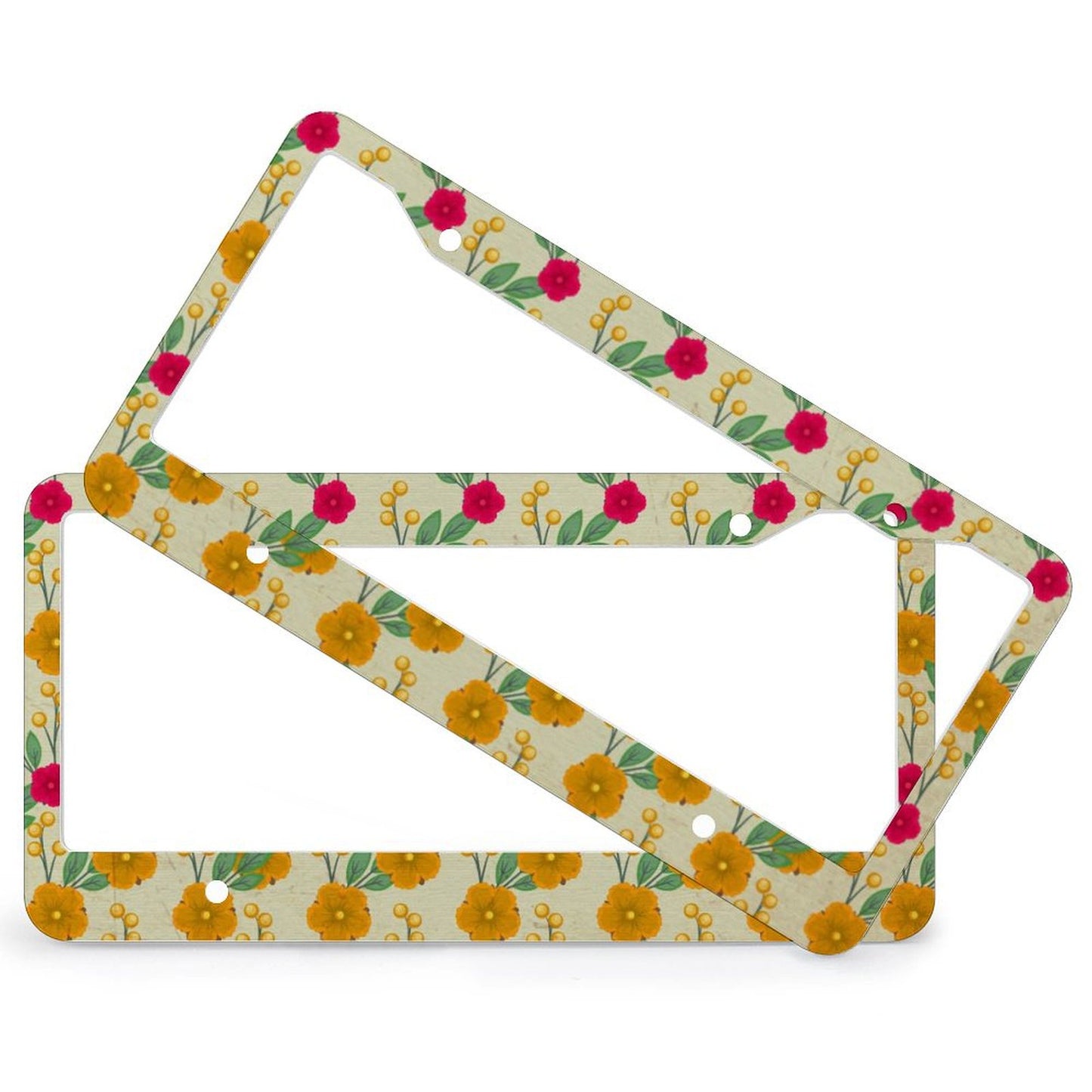 Set 2 Portatarga Personalizzati con Foto | Alluminio Slim per Targa USA