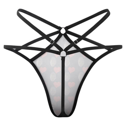 Perizoma Trasparente Personalizzato da Donna | Tanga in Rete Elastica
