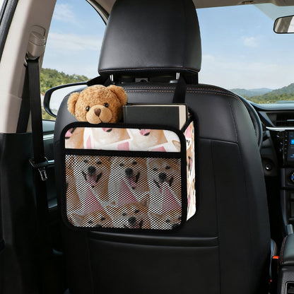 Tasca organizer per sedile auto in ecopelle PU con tasche a rete personalizzabile