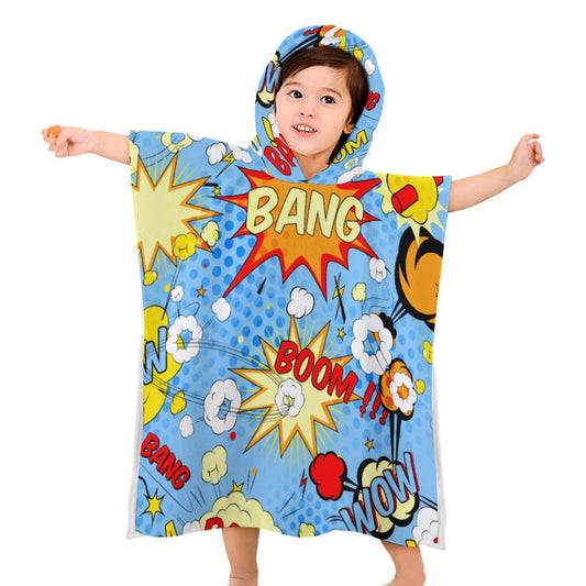 Accappatoio Poncho per Bambini Personalizzato | Morbido e Assorbente