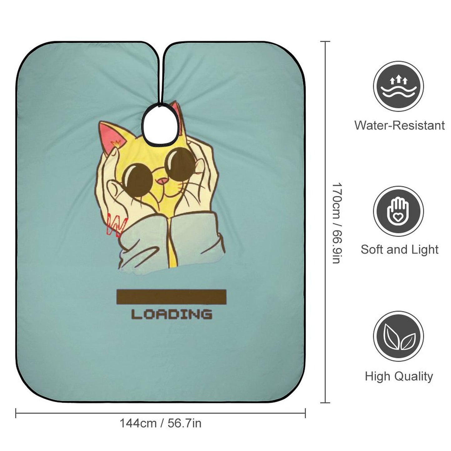 Mantello da Barbiere Personalizzato con Logo | Telo da Taglio Unico