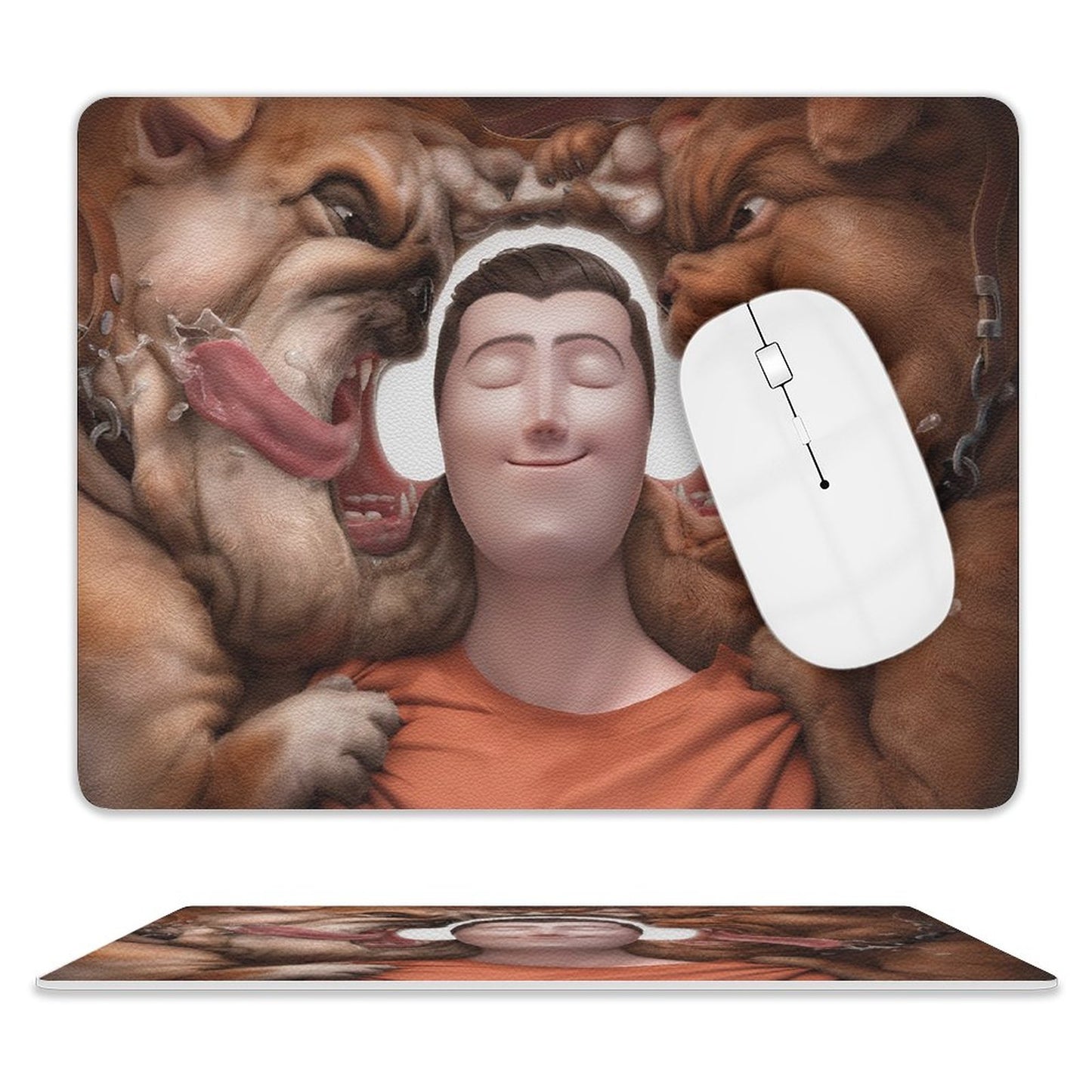 Tappetino Mouse Pelle PU Personalizzato | Mousepad Impermeabile Elegante