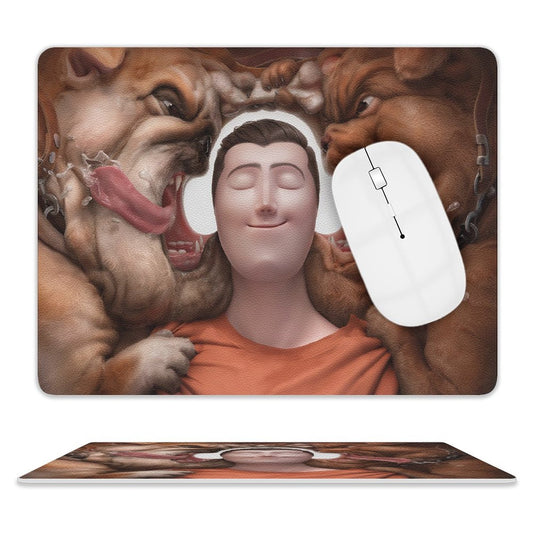 Tappetino Mouse Pelle PU Personalizzato | Mousepad Impermeabile Elegante