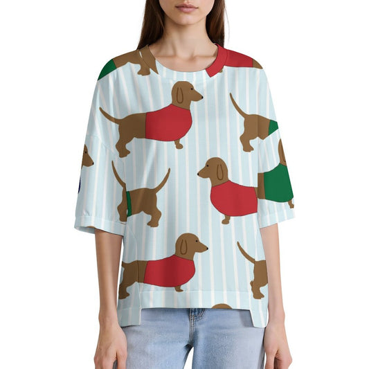 T-Shirt Donna Oversize Personalizzata | Maglia Larga in Mini Terry con Foto