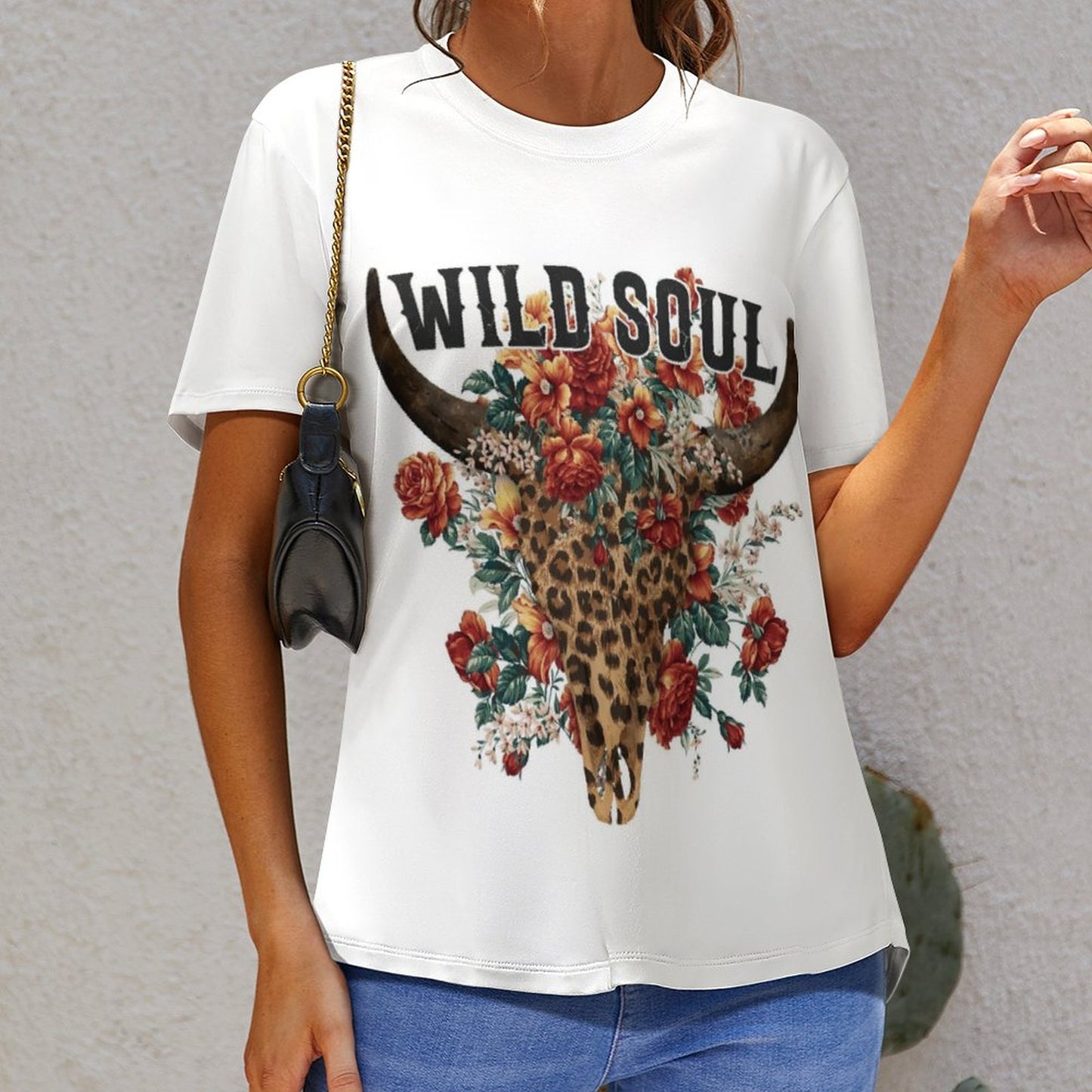 T-Shirt Donna Stampa Totale | Effetto Cotone Personalizzato (S-6XL)