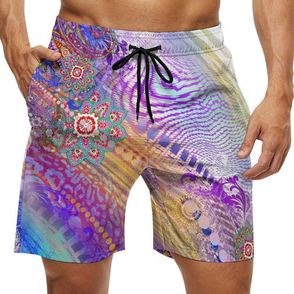 Pantaloncini Spiaggia Uomo Personalizzati | Tessuto "Pelle di Pesca" | Stampa Unica
