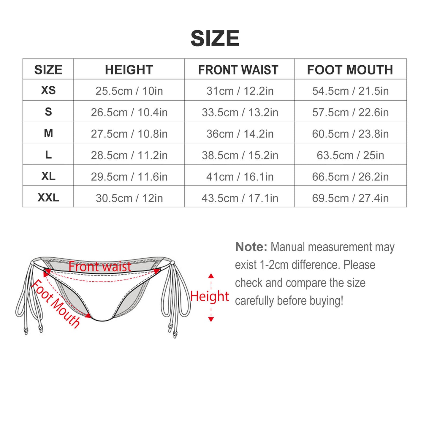 Slip Bikini con Lacci Regolabili | Bottom Triangolo Personalizzato