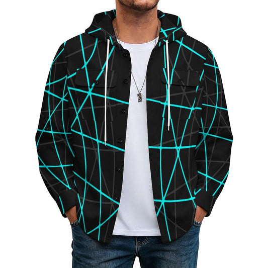 Giacca Camicia con Cappuccio Uomo Personalizzabile