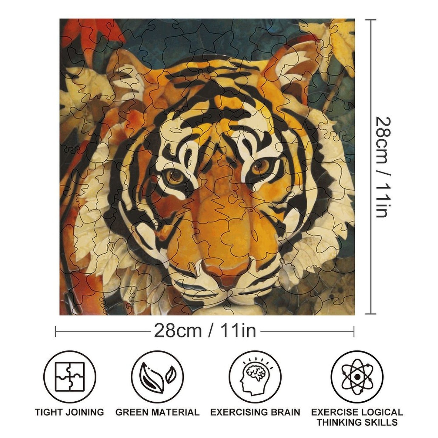 Puzzle in Legno Personalizzato | Taglio Irregolare 100 Pezzi