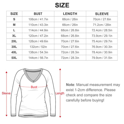 -Shirt Manica Lunga Doppio Scollo V | Stampa Personalizzata | Poliestere/Spandex
