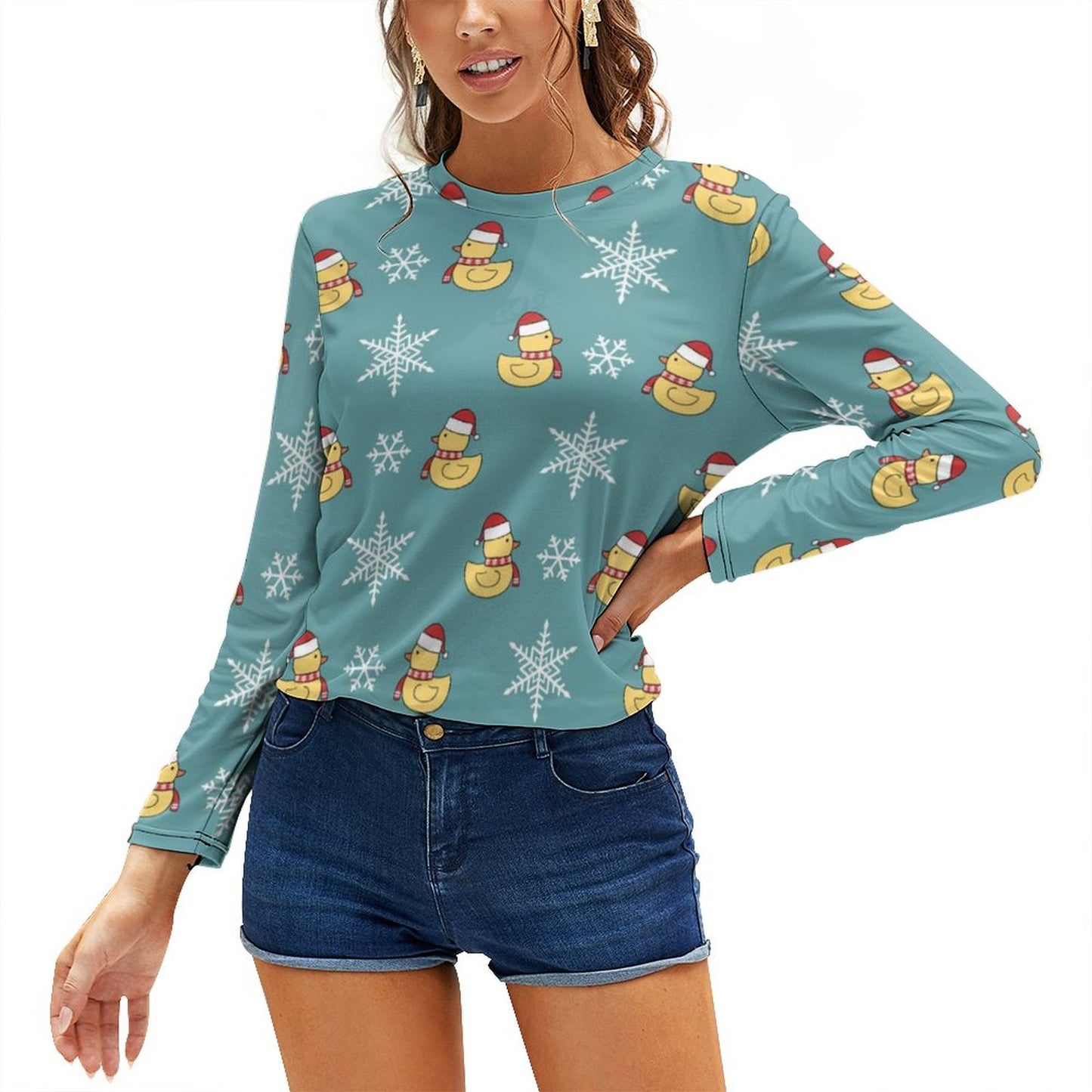 T-Shirt Oversize Personalizzata Donna a Girocollo Elasticizzata