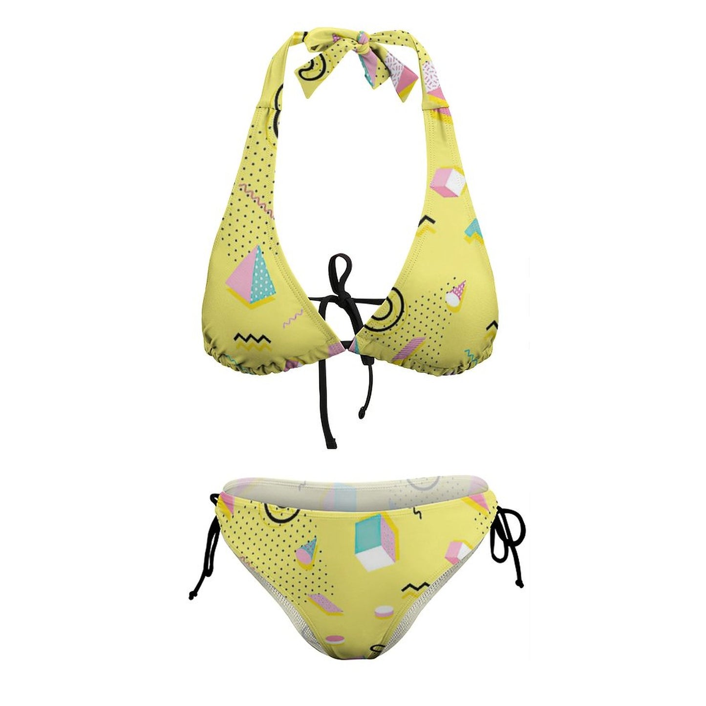 Bikini Triangolo Spalline Larghe | Costume Halter Supporto Extra