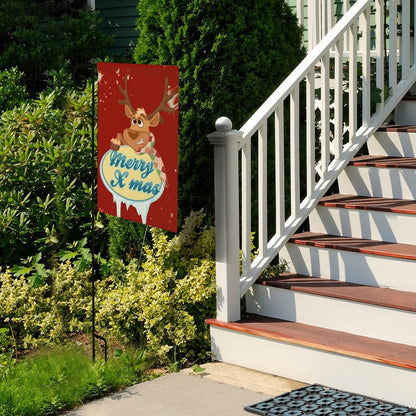 Bandiera da Giardino in Lino Personalizzata | Arazzo Rustico Bifacciale