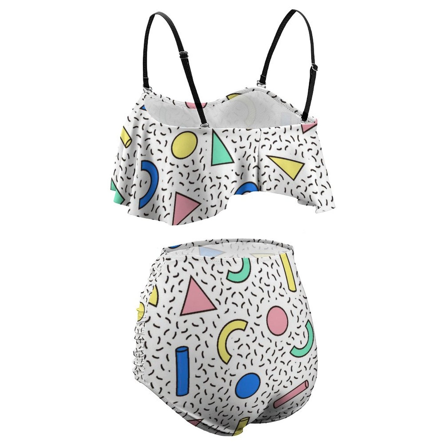 Bikini con Volant Personalizzato | Costume Flounce Spalline Regolabili