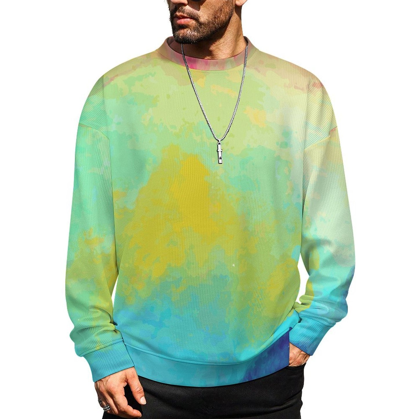 Felpa Girocollo Uomo Personalizzata | Stile Drop-Shoulder Moderno
