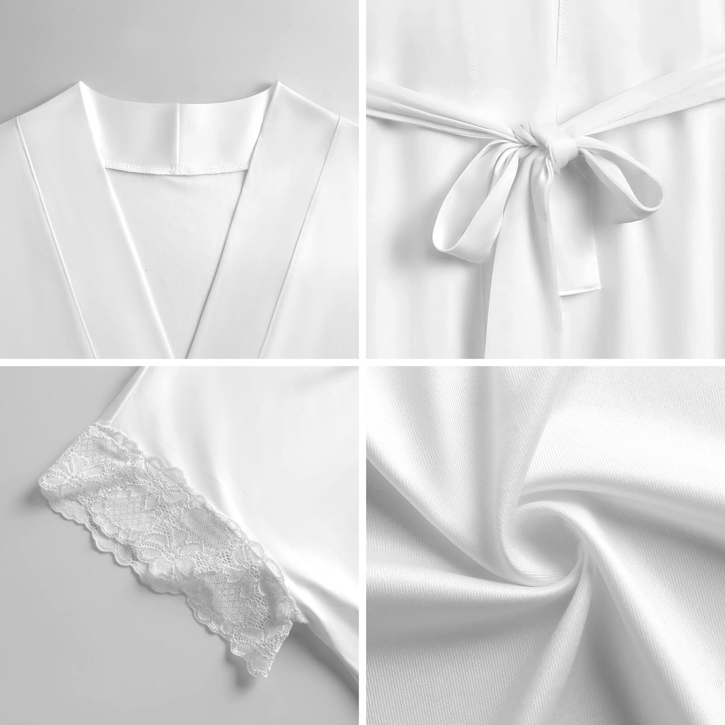 Vestaglia da Camera con Pizzo Personalizzata - Effetto Seta