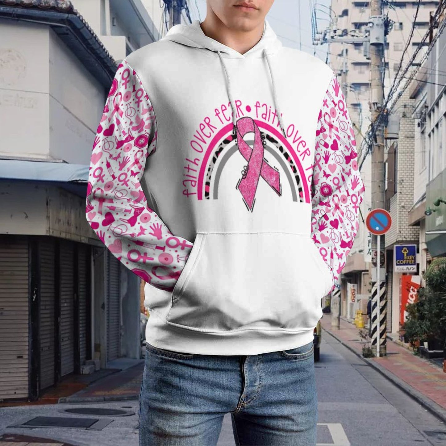Felpa French Terry Premium con Cappuccio | Hoodie Oversize Stampa Totale