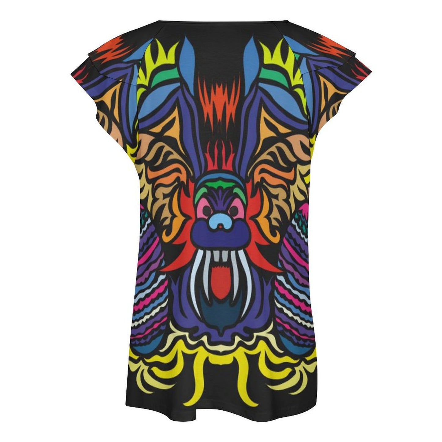 T-Shirt Donna Scollo V e Volant BUT | Personalizzata | Poliestere/Spandex
