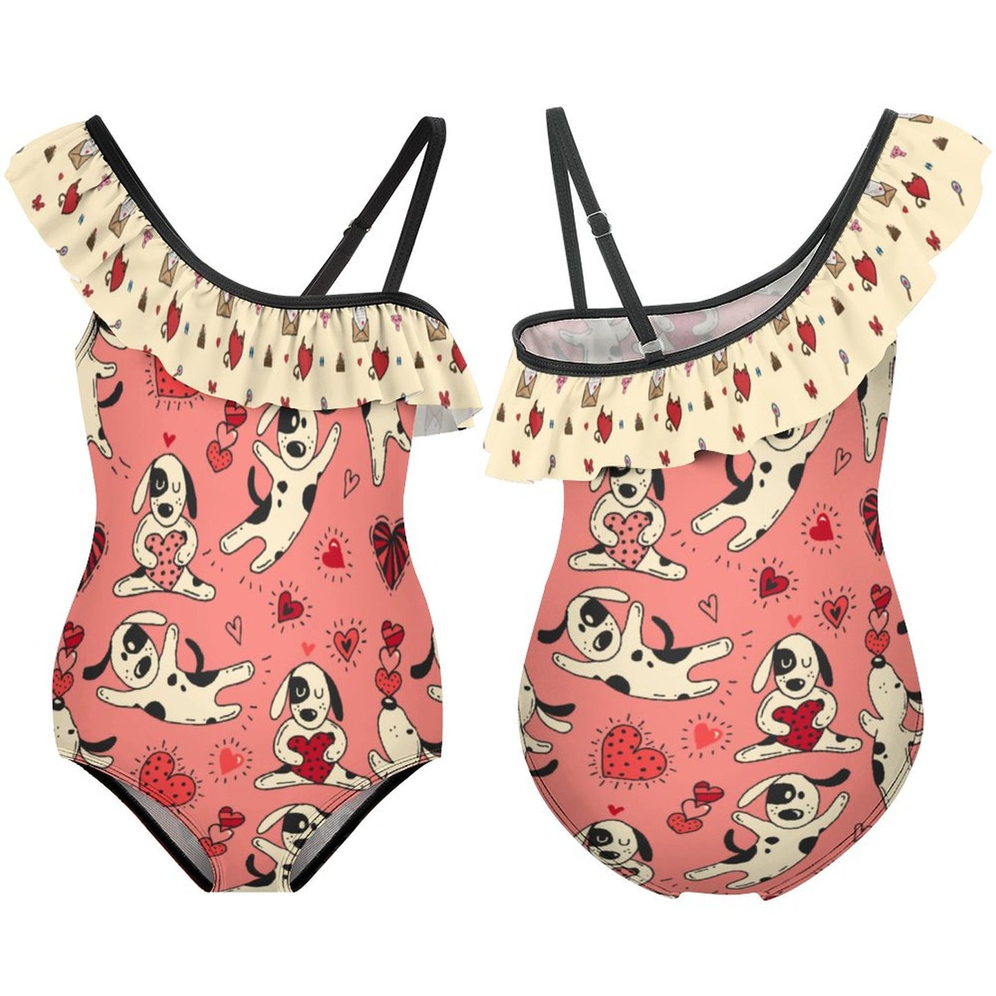 Costume Intero Bambina Personalizzato | Con Volant e Stampa Unica