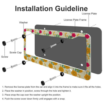 Set 2 Portatarga Personalizzati con Foto | Alluminio Slim per Targa USA