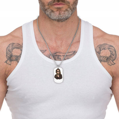 Collana a Piastrina Personalizzata in Acciaio al Titanio