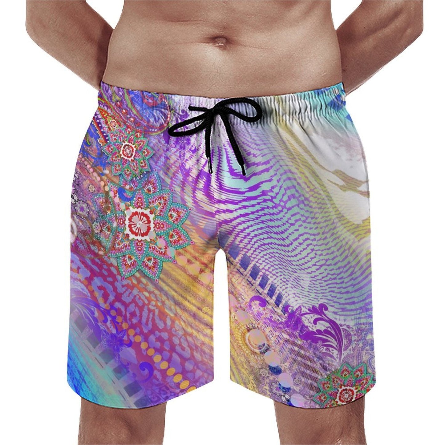 Pantaloncini Spiaggia Uomo Personalizzati | Tessuto "Pelle di Pesca" | Stampa Unica