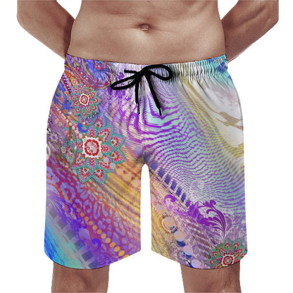 Pantaloncini Spiaggia Uomo Personalizzati | Tessuto "Pelle di Pesca" | Stampa Unica