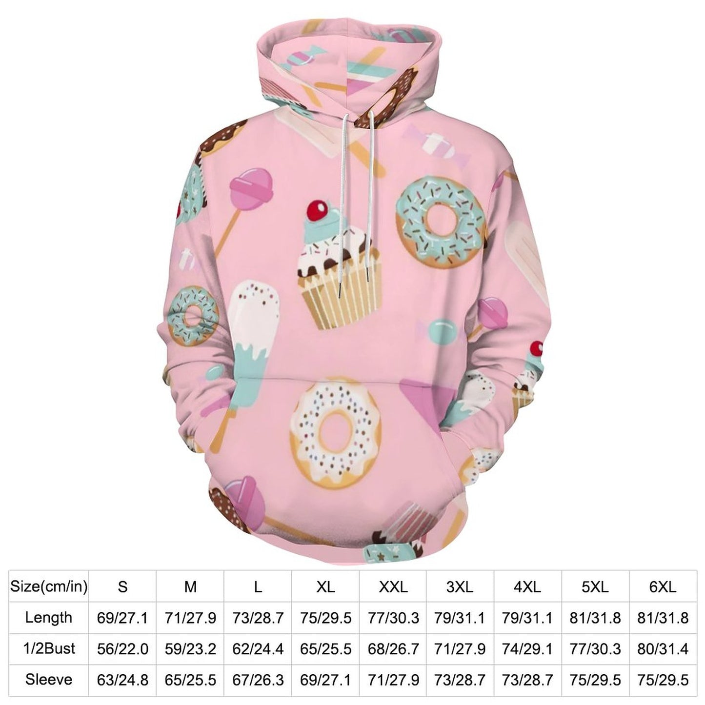 Hoodie Oversize French Terry | Felpa Doppio Cappuccio S-6XL