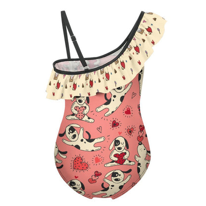 Costume Intero Bambina Personalizzato | Con Volant e Stampa Unica