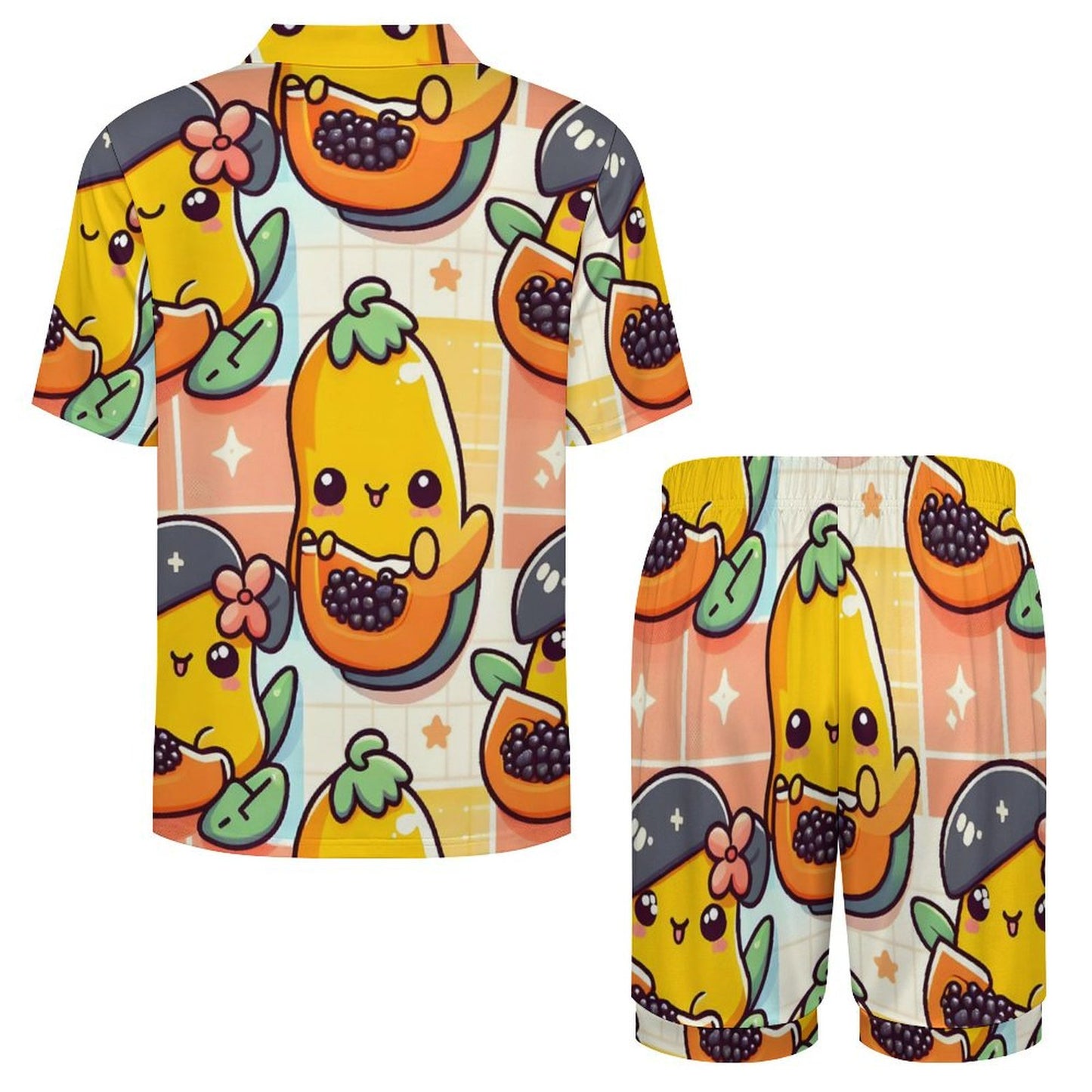 Set Pigiama Uomo Estivo Personalizzato in Seta di Ghiaccio | Corto