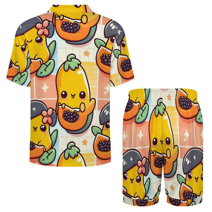 Set Pigiama Uomo Estivo Personalizzato in Seta di Ghiaccio | Corto