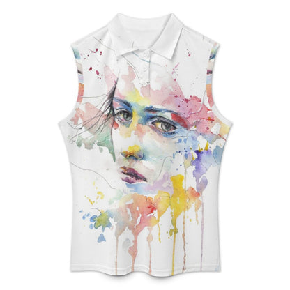 Polo Donna Senza Maniche Personalizzata | Tessuto Traspirante