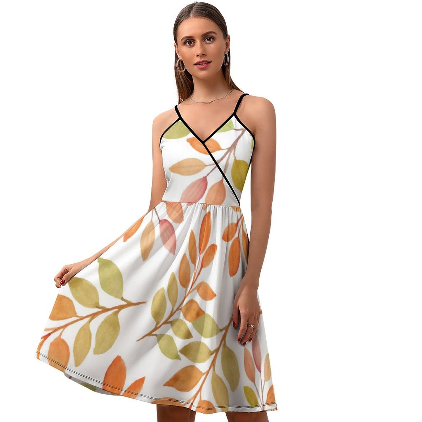 Slip Dress Personalizzato Scollo a V | Milk Silk 180gsm Aderente