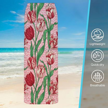 Gonna Lunga Copricostume Personalizzata in Rete | Maxi Skirt Trasparente con Spacco