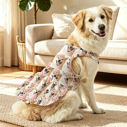 Vestito Estivo Large Taglia per Cani e Gatti con Balze e Stampa Personalizzata