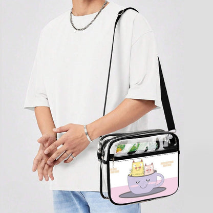 Borsa a Tracolla Trasparente in PVC Personalizzabile con Stampa UV