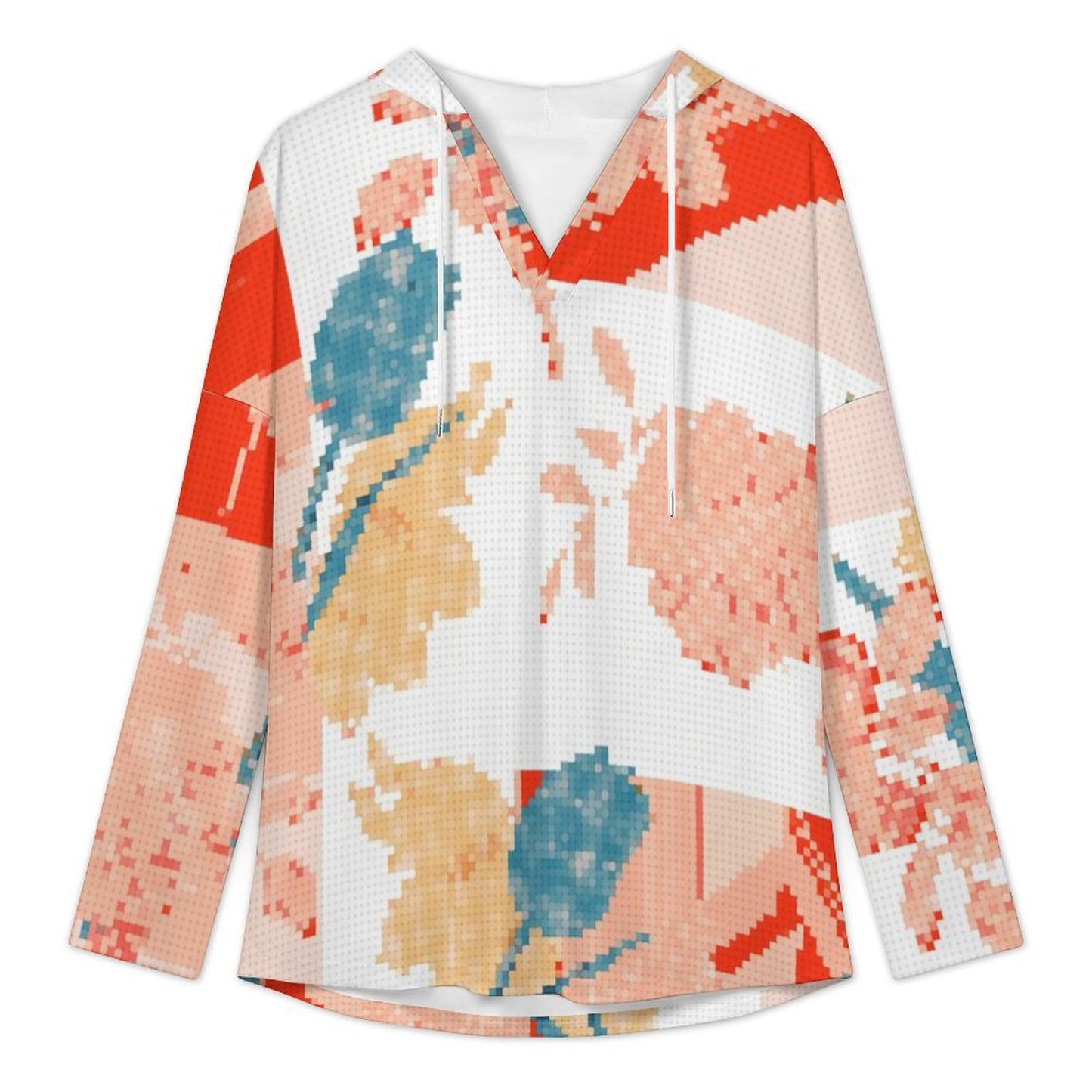 Felpa V-Neck Donna con Cappuccio Personalizzata | Stampa Unica